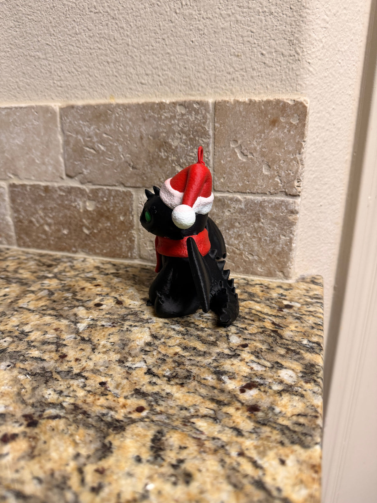Inspired Christmas dragon ornament