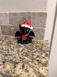 Inspired Christmas dragon ornament