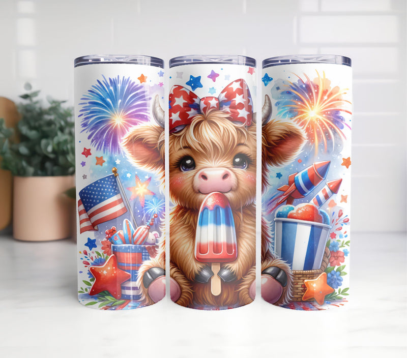 4th of July Highland Cow