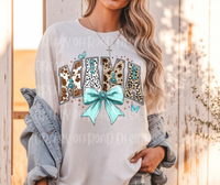 Turquoise bow mama