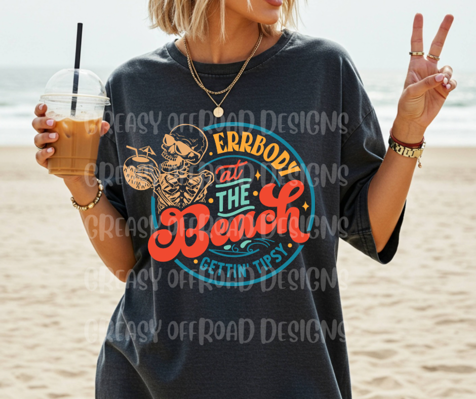 Eerrbody at the beach getting tipsy