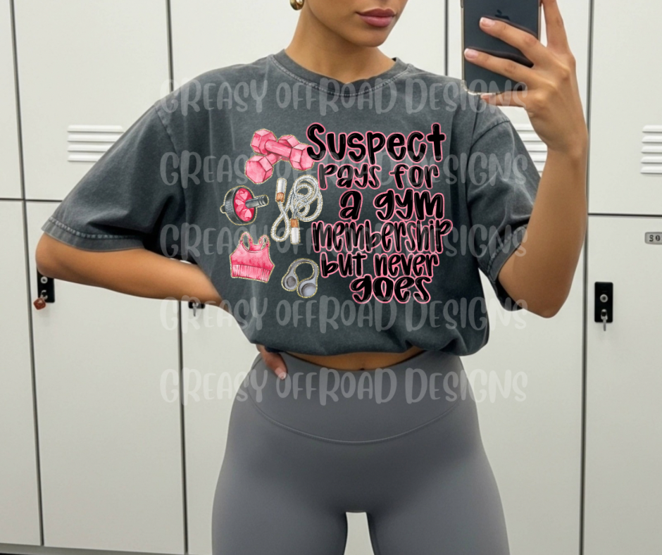 Suspect pays for a gym membership