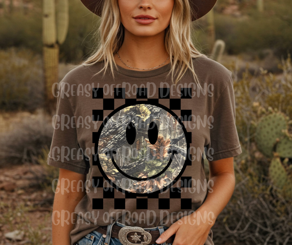 Checkered camo smiley