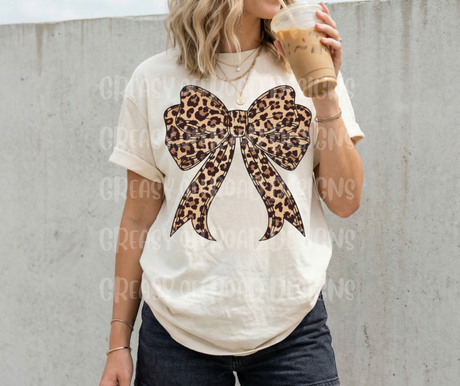Leopard coquette bow