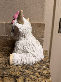 White Highland cow pink bow BBW soap holder