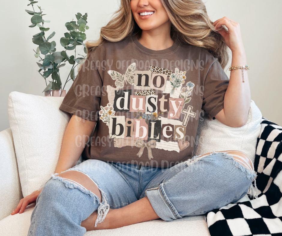 No dusty bibles