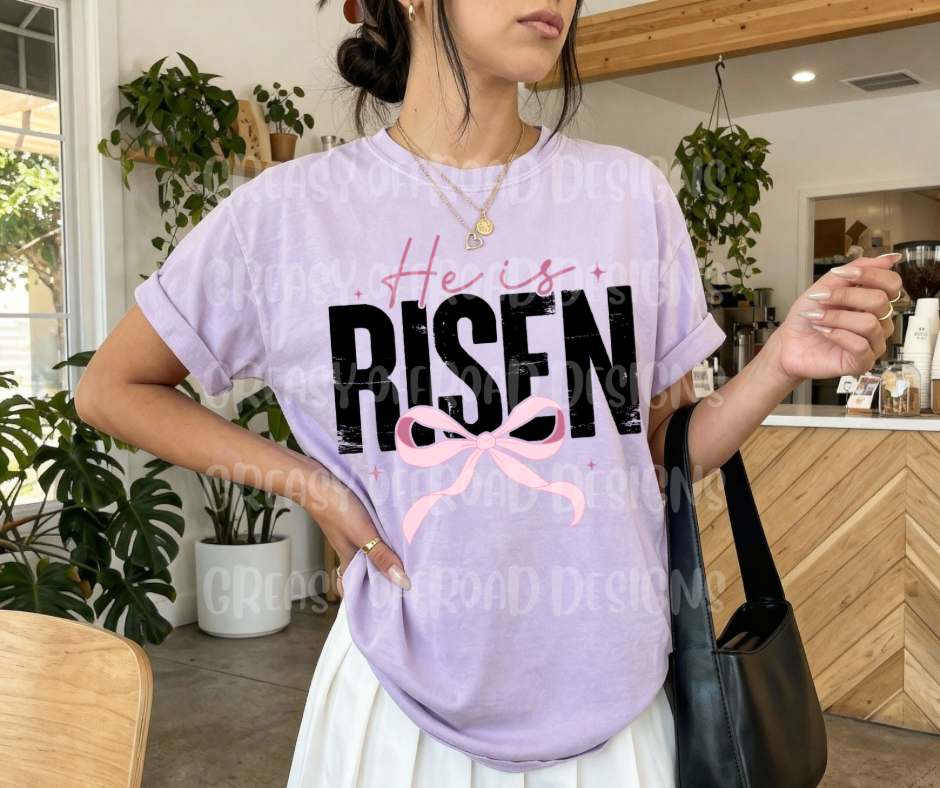 He is Risen coquette bow