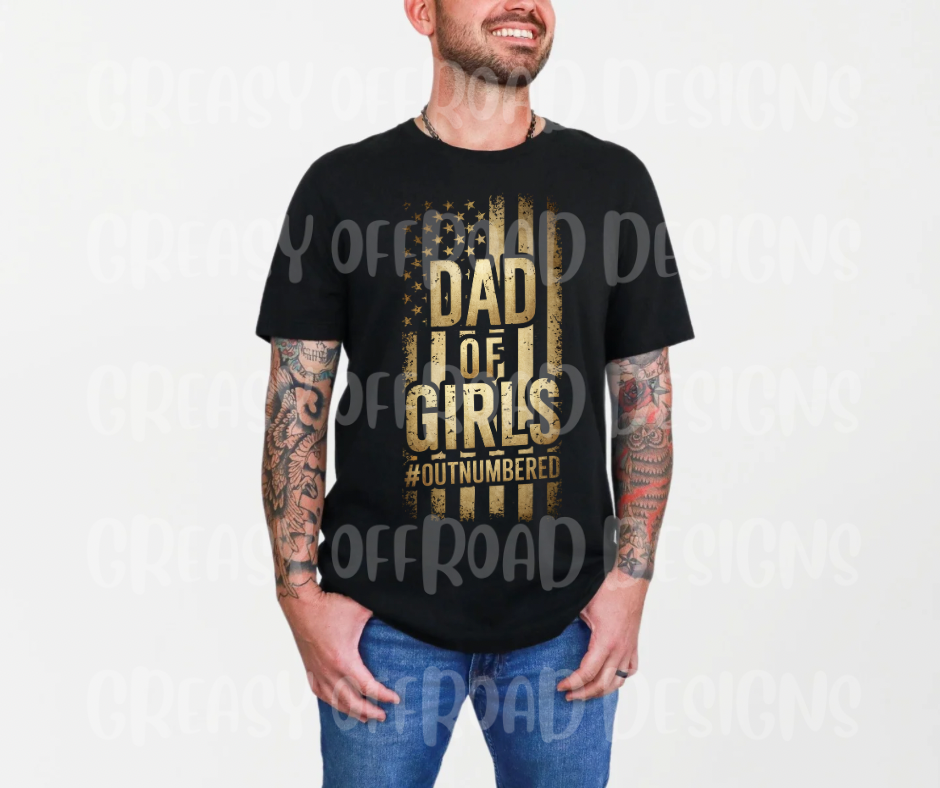 Flag Dad of girls #outnumbered
