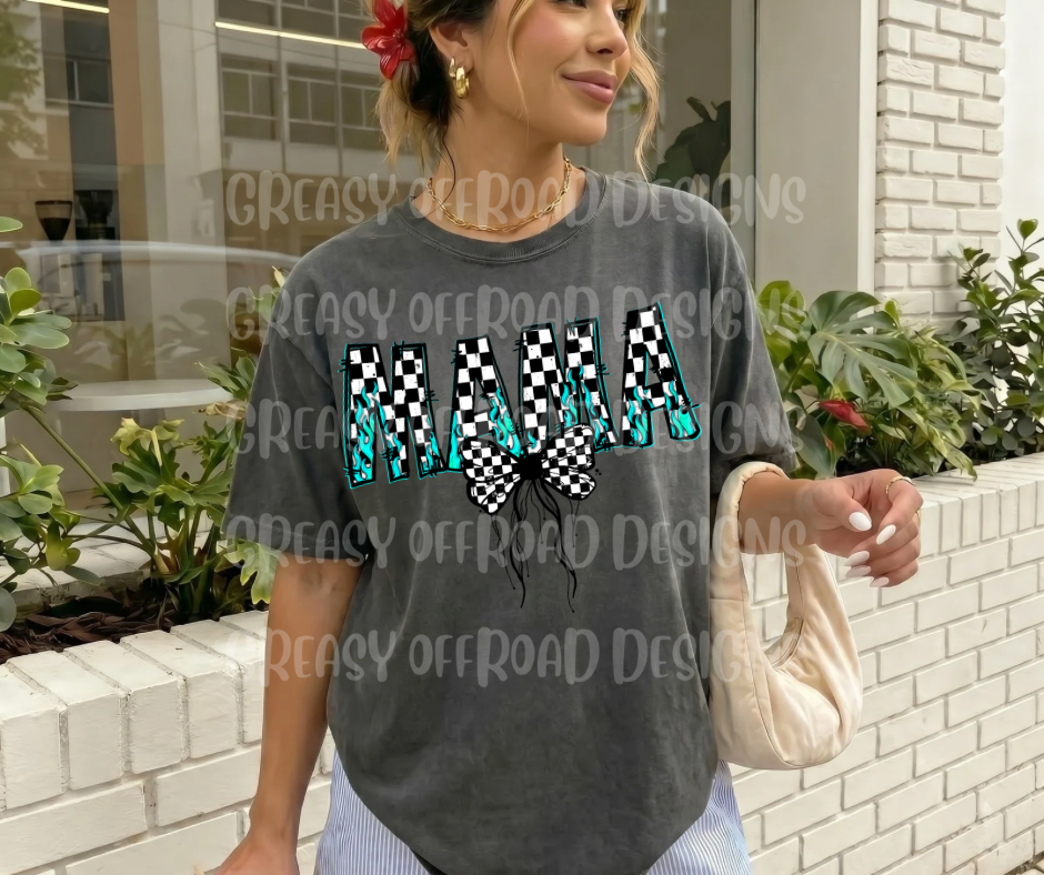 Mama checkered bow