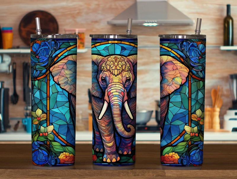 Stain glass elephant