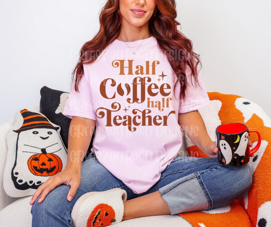 Half coffee half teacher