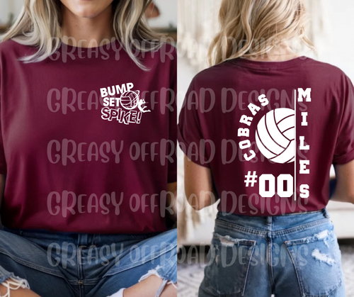 Custom volleyball tee