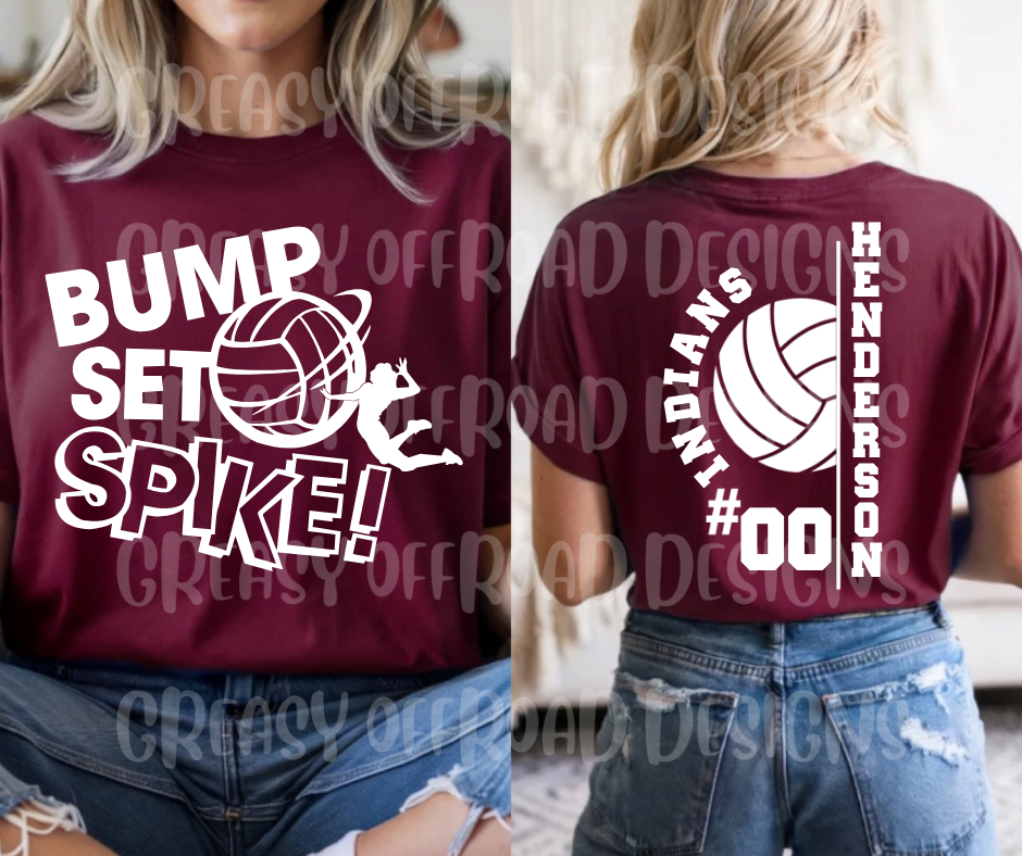 Custom volleyball tee