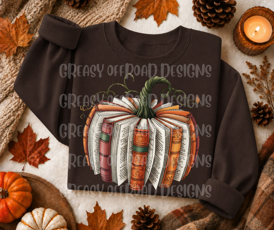 Fall book pumpkin