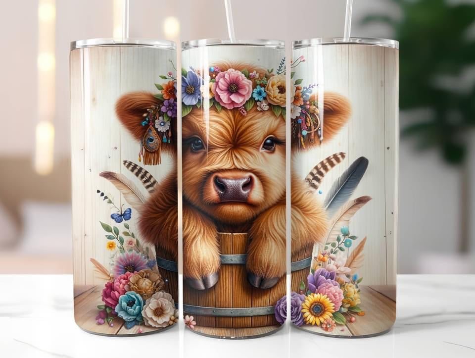 Boho highland cow