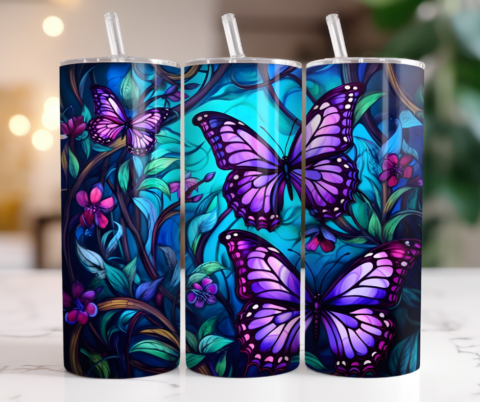 Stained glass butterflies