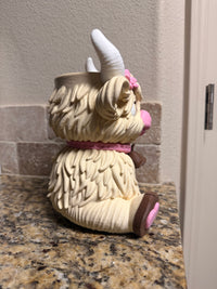 Highland cow utensils holder