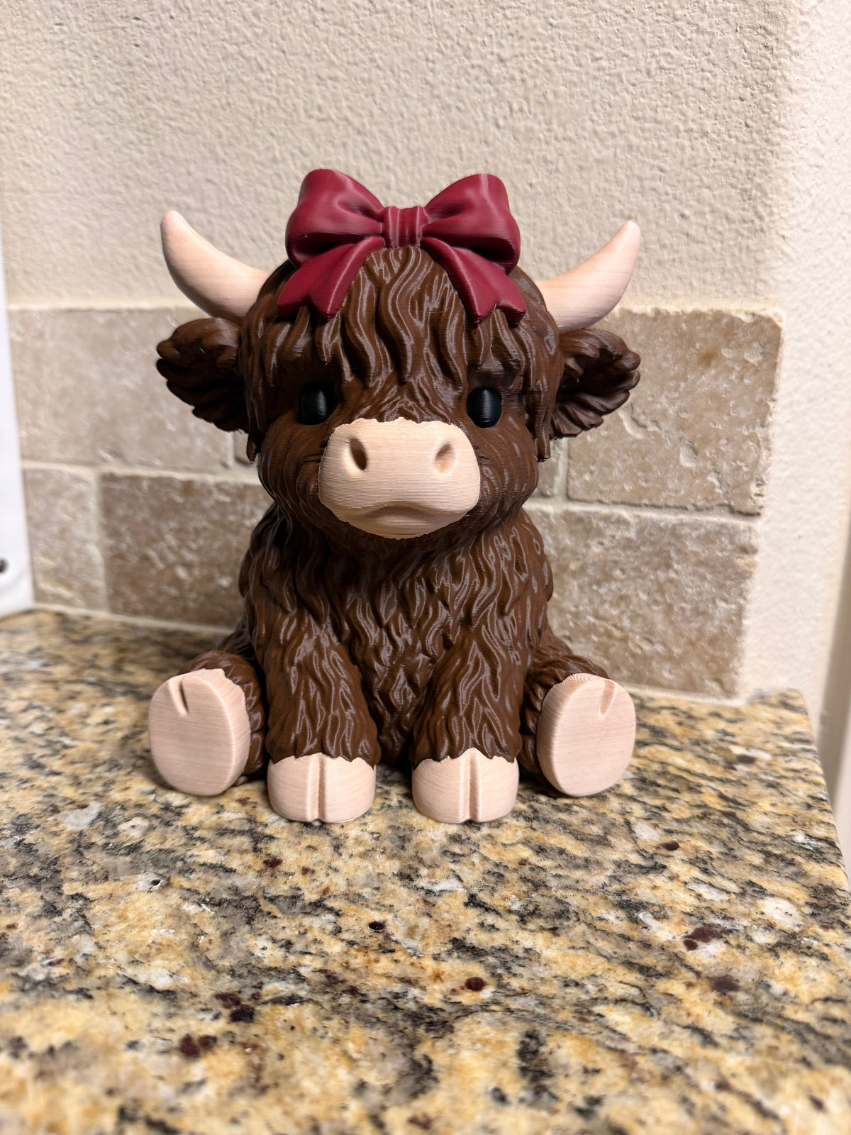 Maroon highland cow bbw soap holder