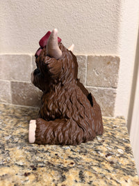 Maroon highland cow bbw soap holder