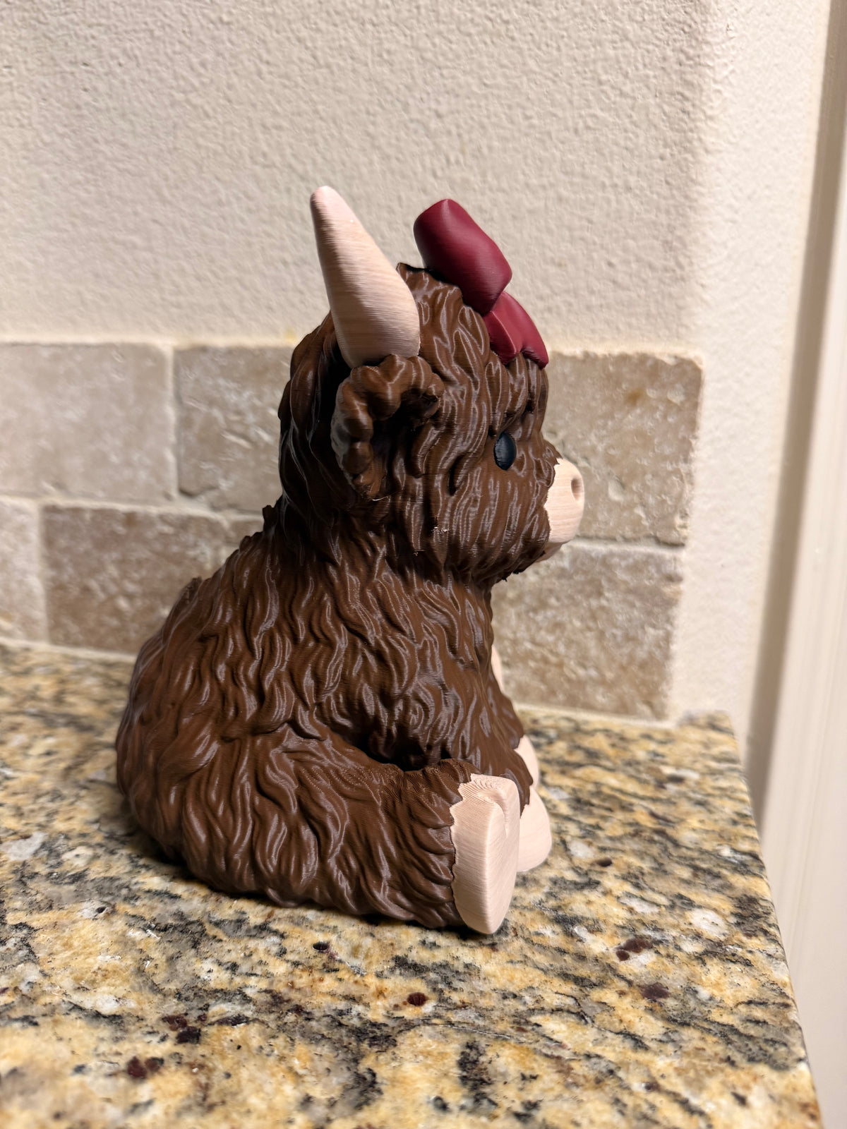 Maroon highland cow bbw soap holder
