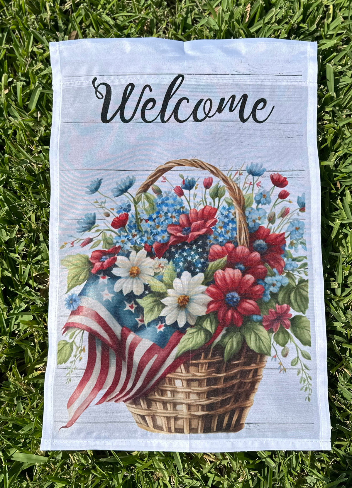 Patriotic flower basket