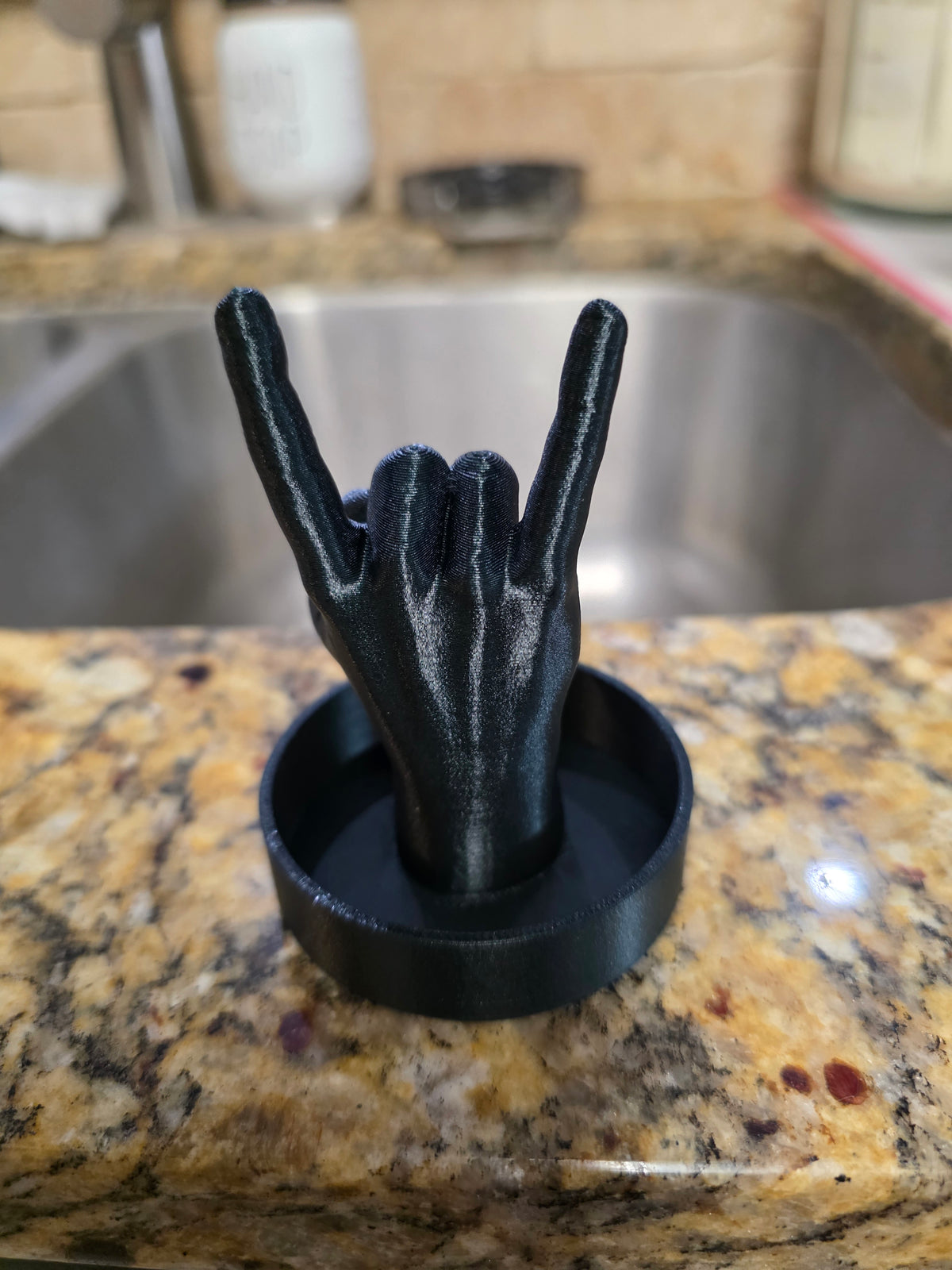 Elder Emo 3D Hand Ring Holder