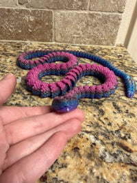 3D Pink/Blue Rattlesnake