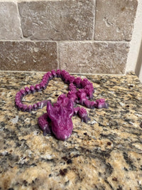 3D Pink/Purple Unicorn Articulated Dragon