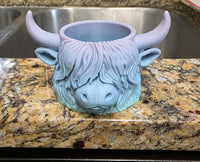 3D Highland Cow Desktop Organizer