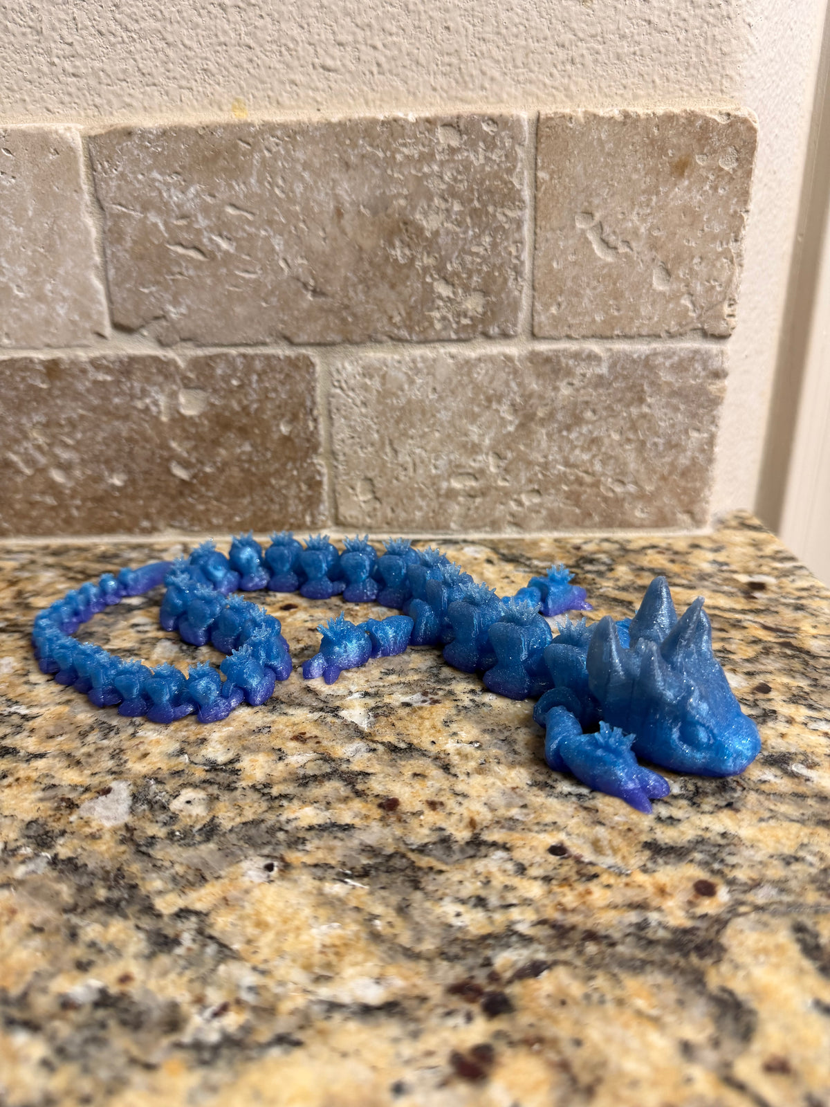 3D Blue/Purple Unicorn Articulated Dragon