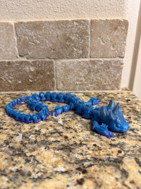 3D Blue/Purple Unicorn Articulated Dragon