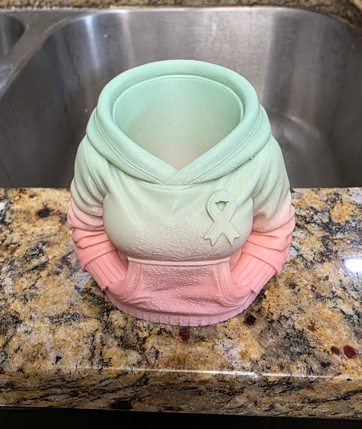 3D Cancer Warrior Hoodie Pen Holder