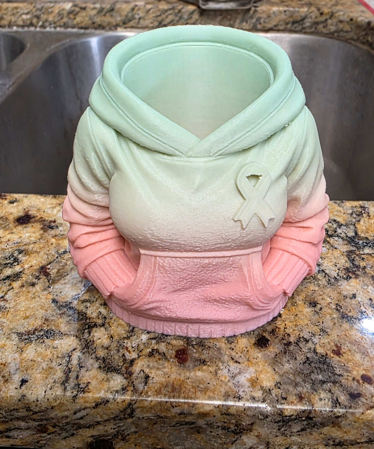 3D Cancer Warrior Hoodie Pen Holder