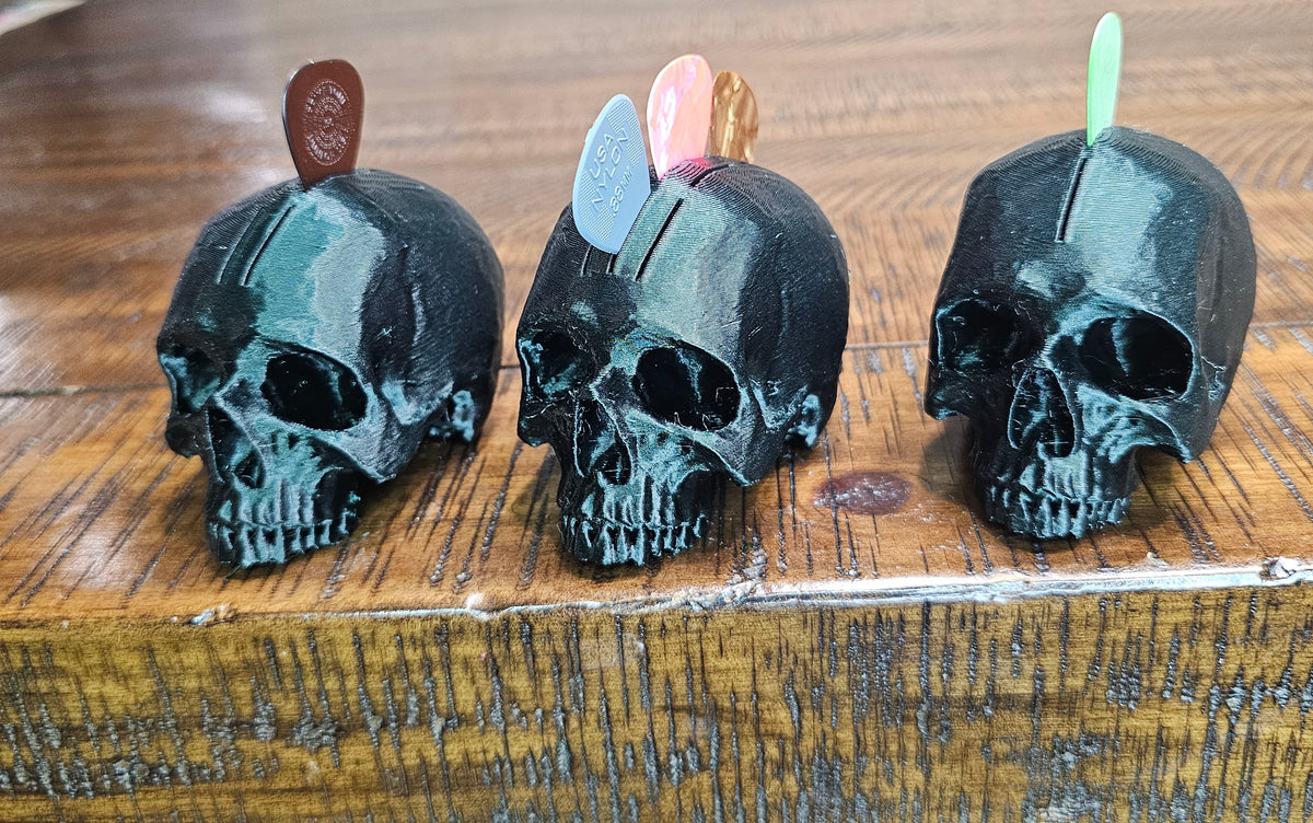 Skull Guitar Pick 3D Holder
