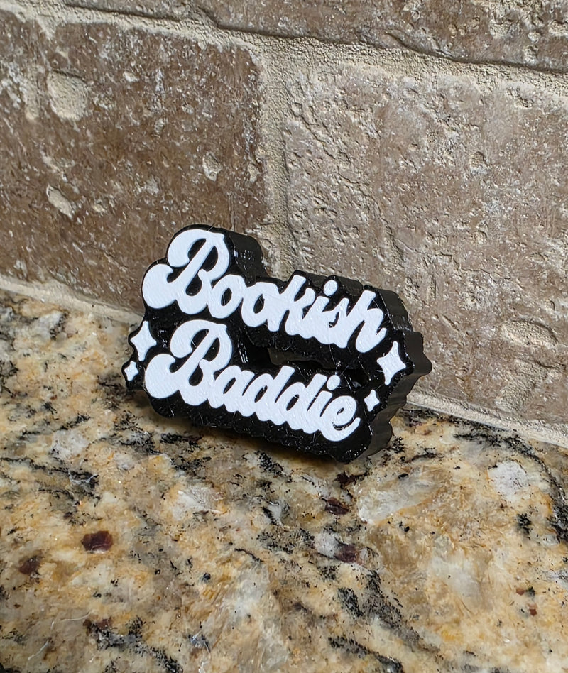 3D Bookish Baddie Straw Topper