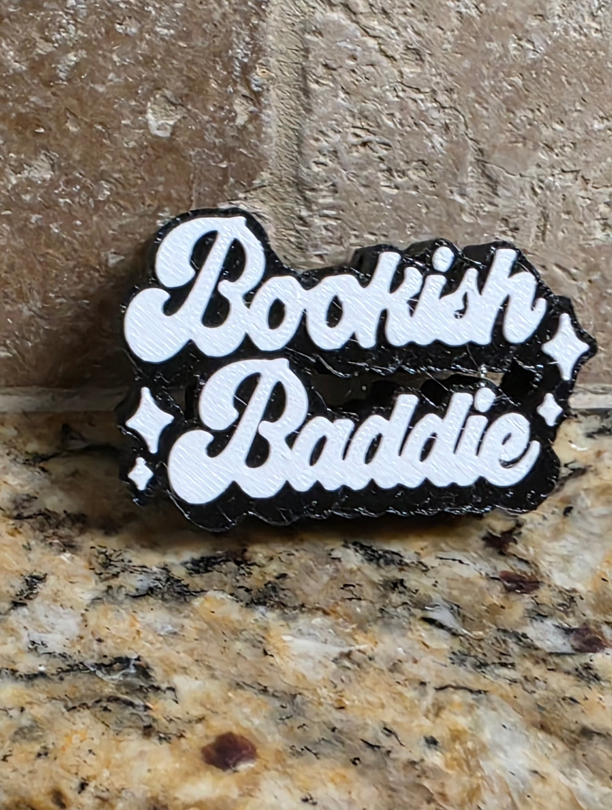 3D Bookish Baddie Straw Topper