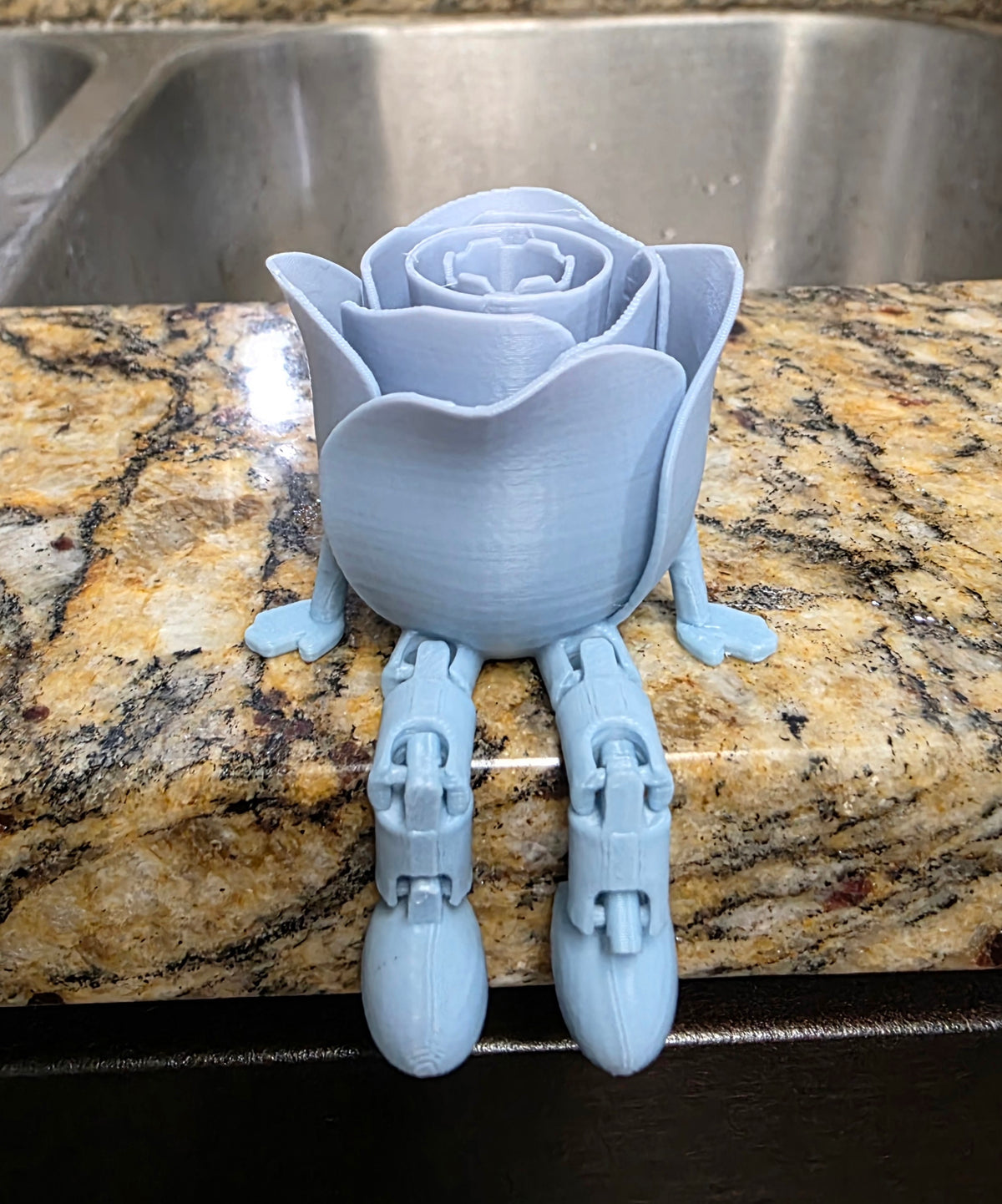 3D Rainbow Articulated Rose