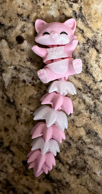 3D Fluffy Tailed Kitty Key Chain