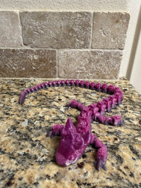 3D Pink/Purple Unicorn Articulated Dragon
