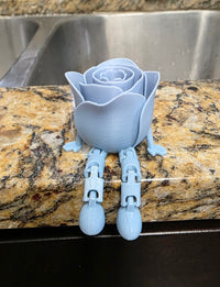 3D Rainbow Articulated Rose
